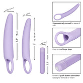 Dr Laura Berman Isabelle Vibrating Silicone Dilator Set Of 2 Clit Ticklers and Pulsators